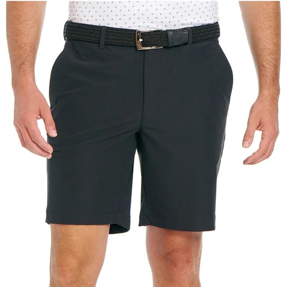 Greg Norman Men's Comfort Stretch Golf Shorts, 8.5 Inch Inseam, Black, 36 Waist